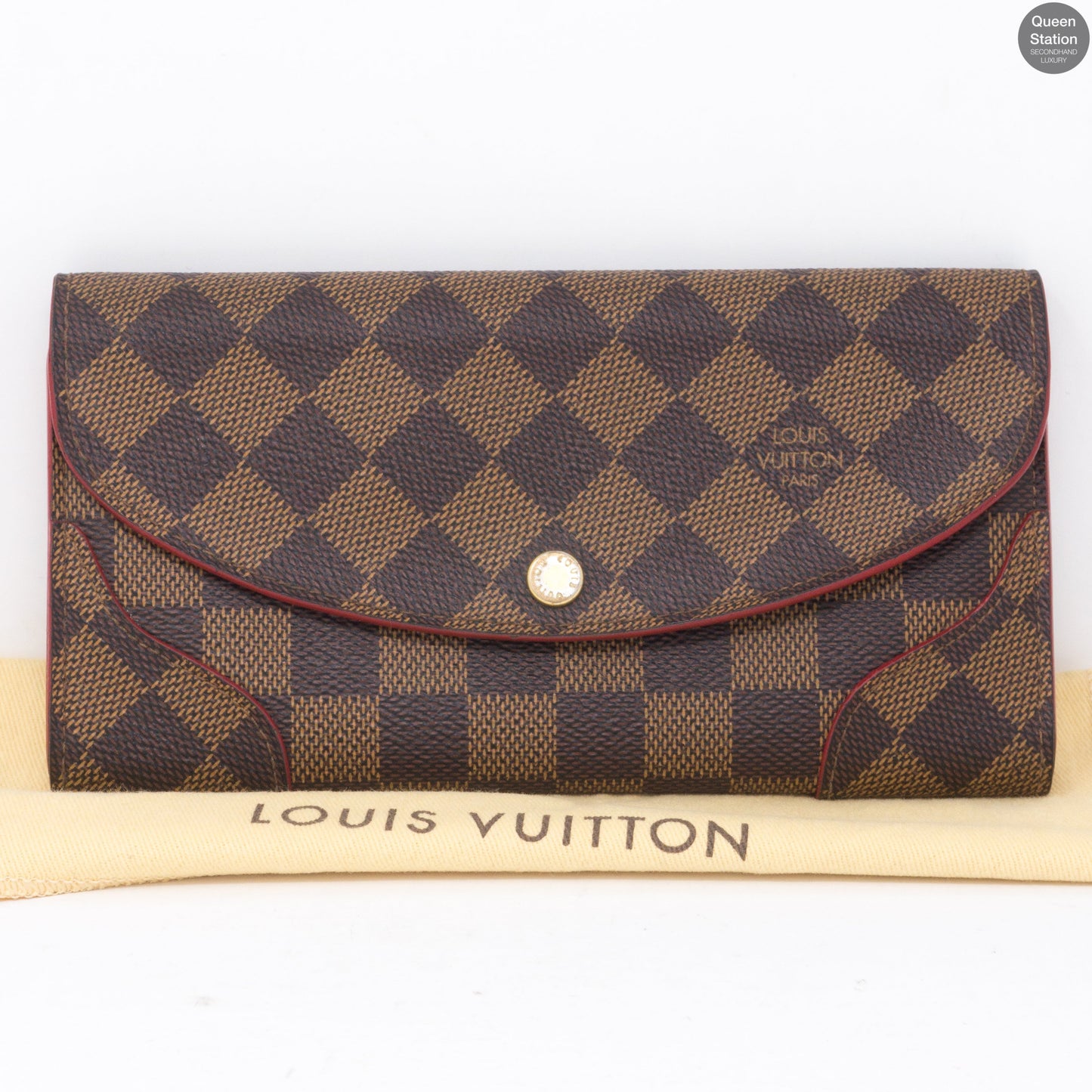 Louis-vuitton Caissa Wallet Damier Ebene Red