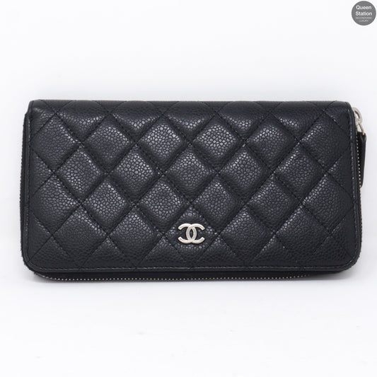 Classic Long Zipped Wallet Black