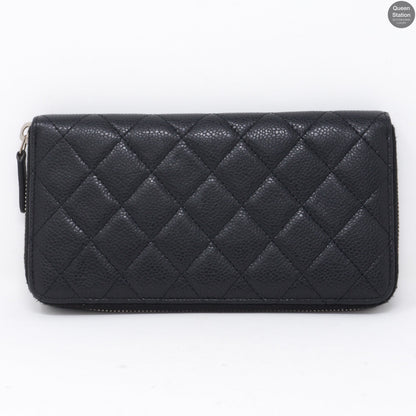 Classic Long Zipped Wallet Black