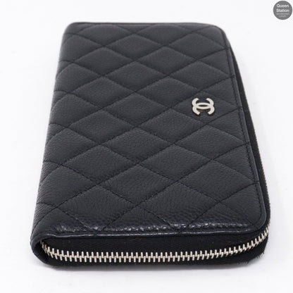 Classic Long Zipped Wallet Black