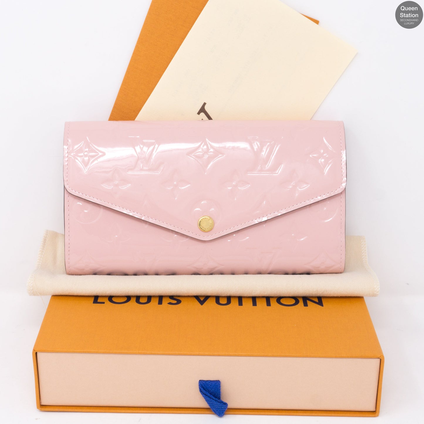Louis-vuitton Sarah Wallet Vernis Rose Ballerine