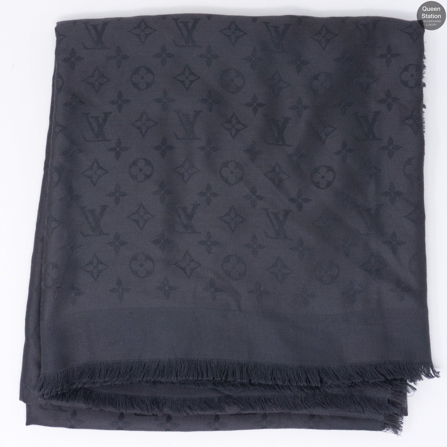 Louis-vuitton Charcoal Grey Monogram Shawl