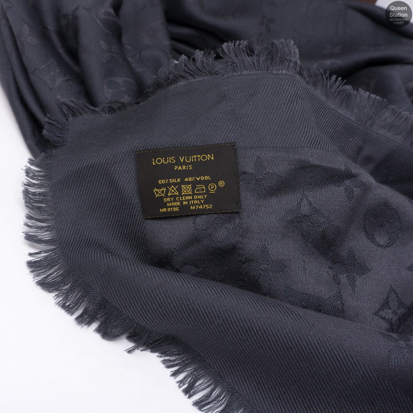 Louis-vuitton Charcoal Grey Monogram Shawl