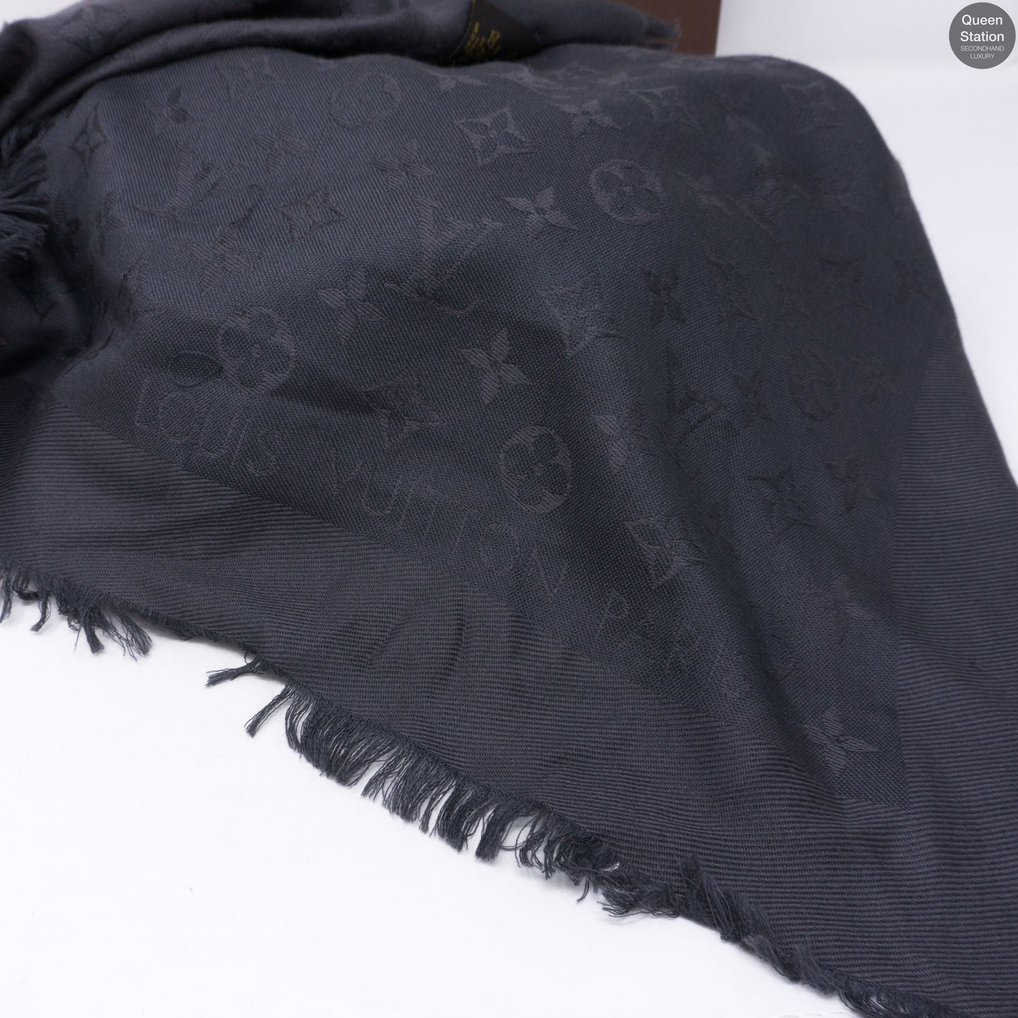 Louis-vuitton Charcoal Grey Monogram Shawl