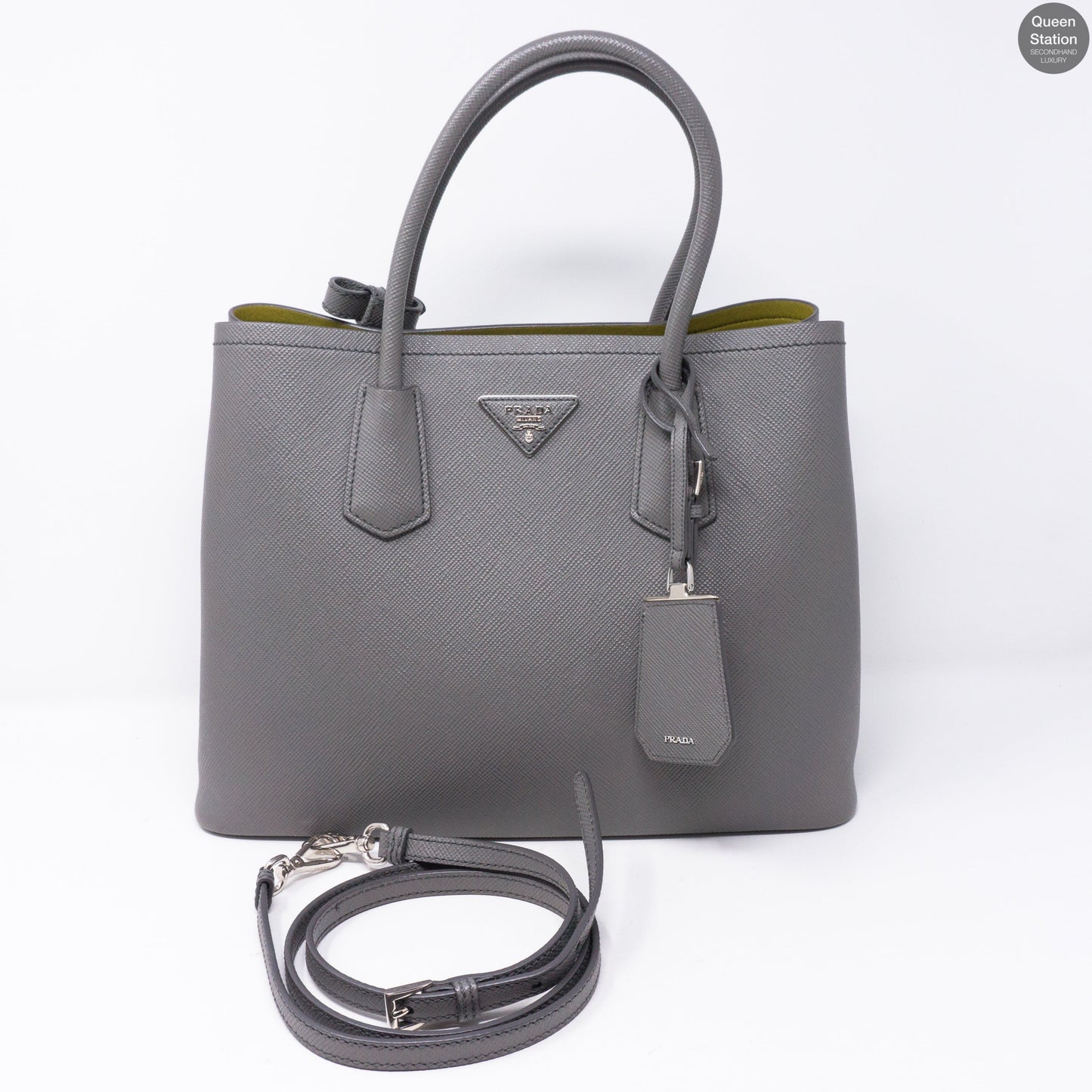 Grey Double Medium Bag