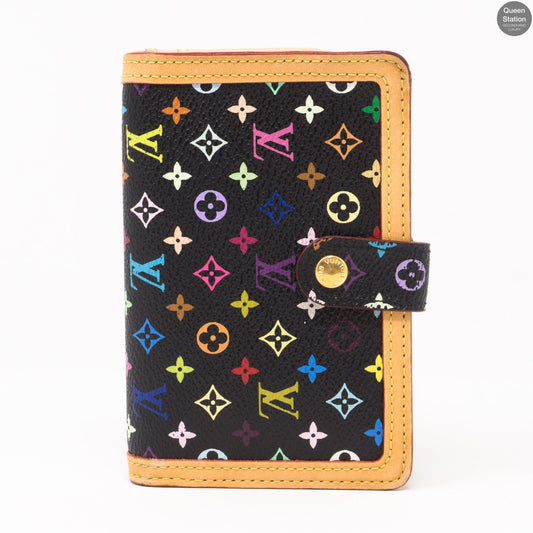 Louis-vuitton French Purse Wallet Multicolore Black