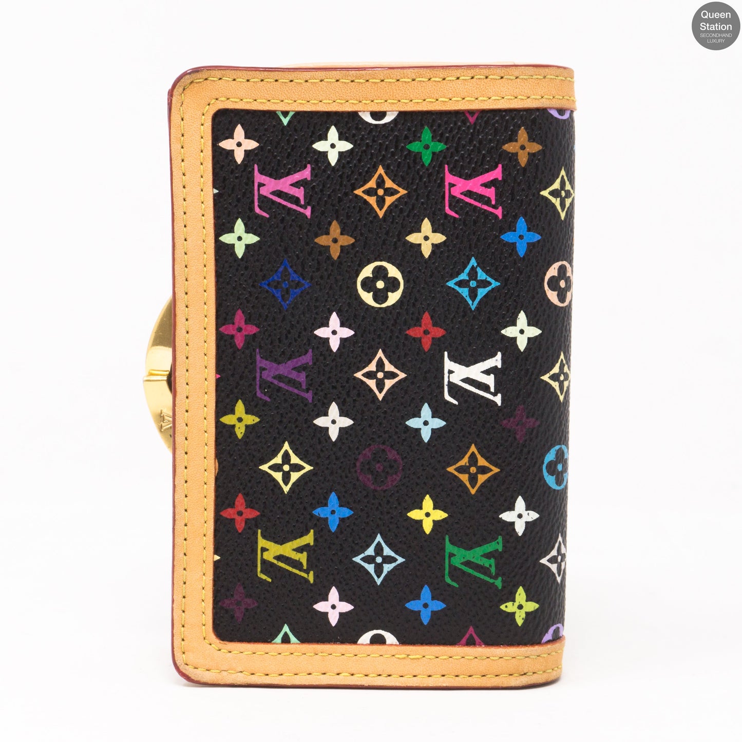 Louis-vuitton French Purse Wallet Multicolore Black
