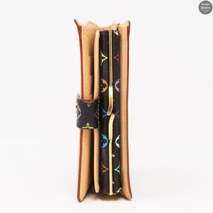 Louis-vuitton French Purse Wallet Multicolore Black