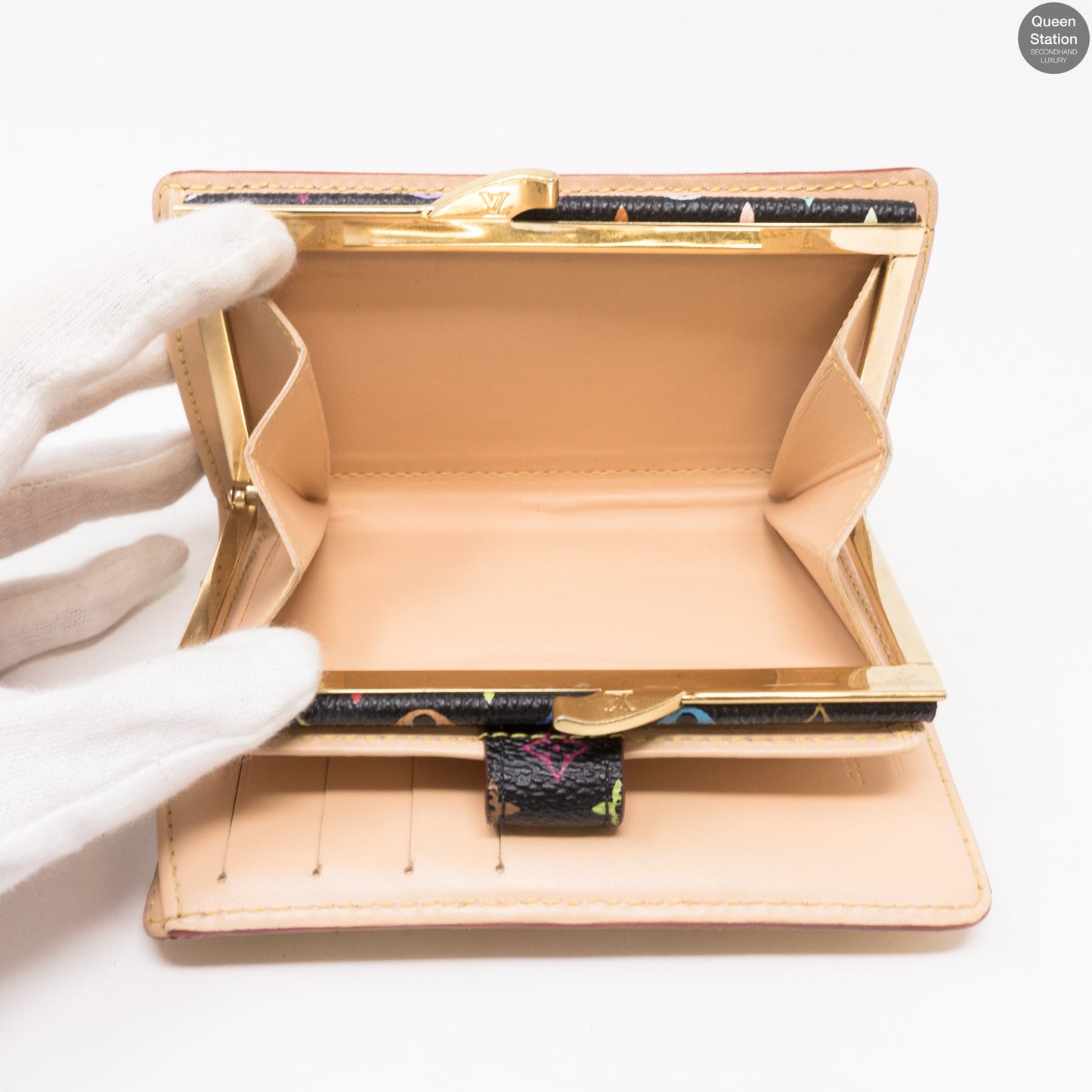 Louis-vuitton French Purse Wallet Multicolore Black