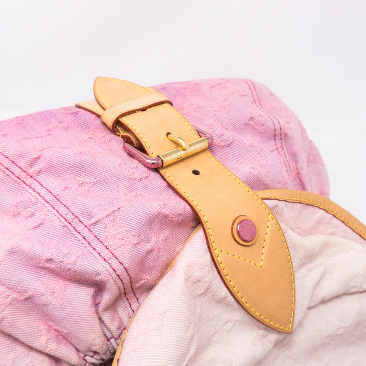 Louis-vuitton Sunshine Shoulder Bag Pink Denim