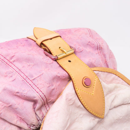Louis-vuitton Sunshine Shoulder Bag Pink Denim