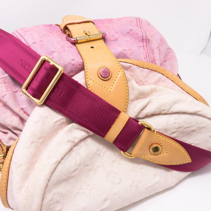 Louis-vuitton Sunshine Shoulder Bag Pink Denim