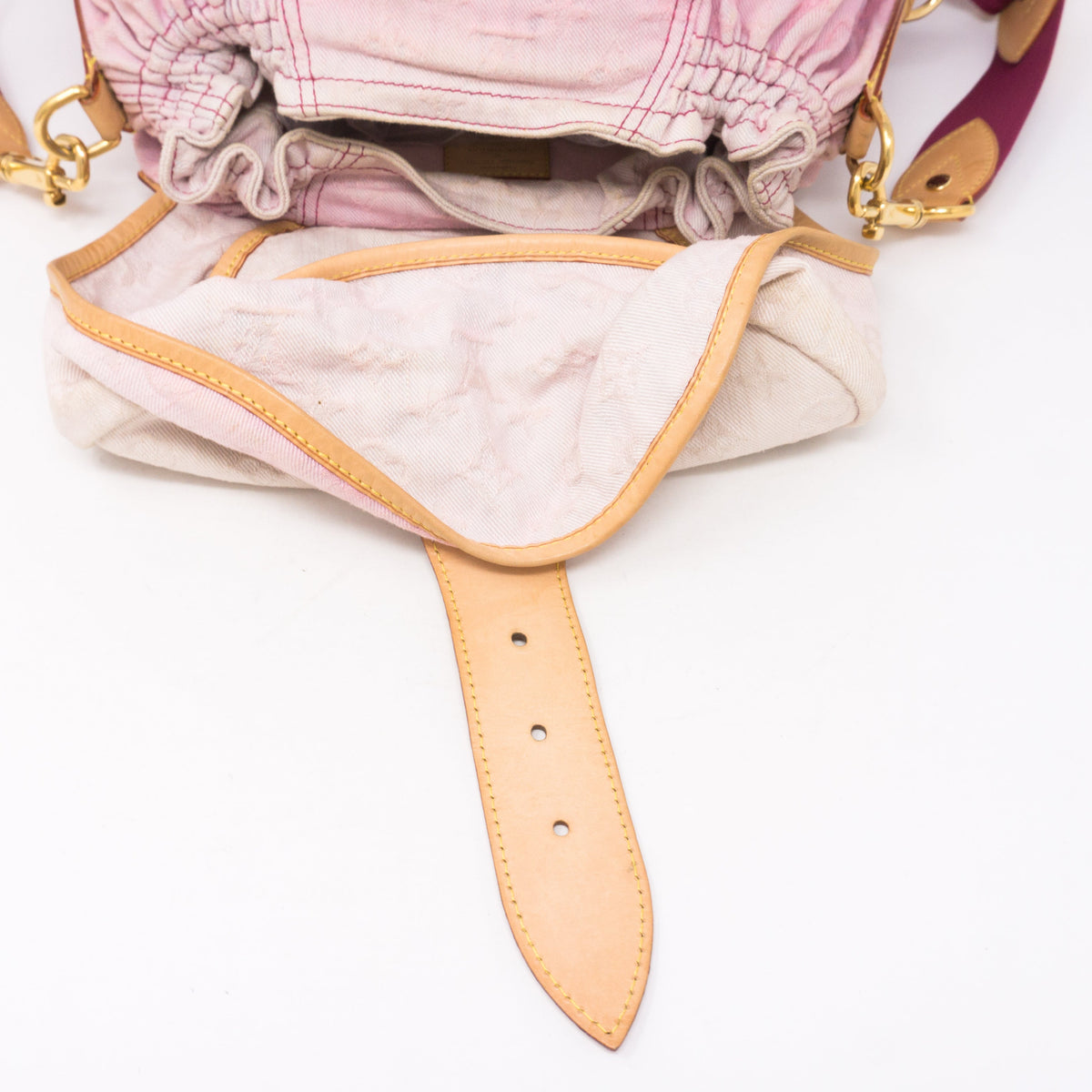 Louis-vuitton Sunshine Shoulder Bag Pink Denim