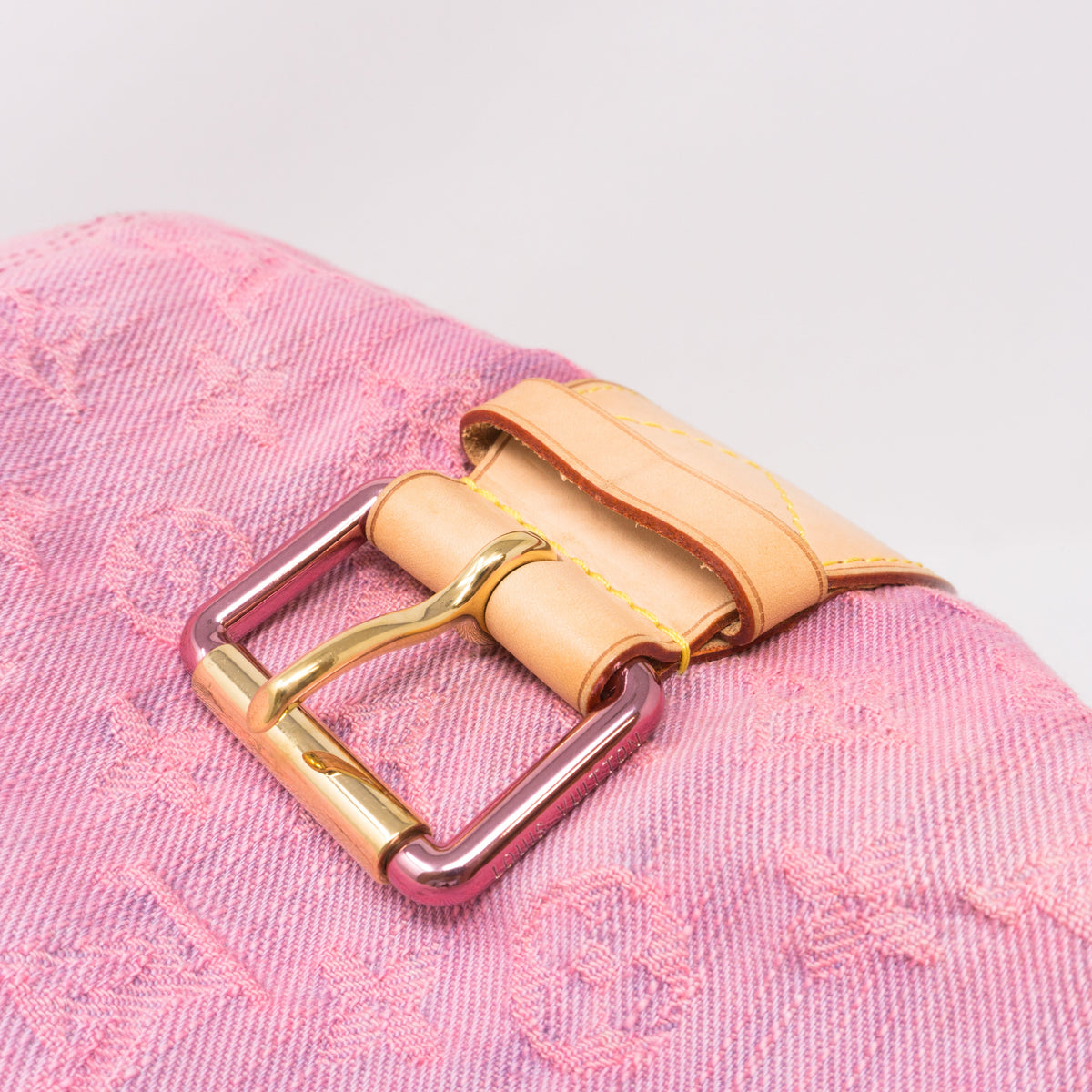 Louis-vuitton Sunshine Shoulder Bag Pink Denim