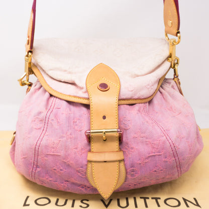 Louis-vuitton Sunshine Shoulder Bag Pink Denim