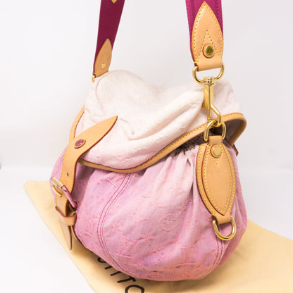 Louis-vuitton Sunshine Shoulder Bag Pink Denim