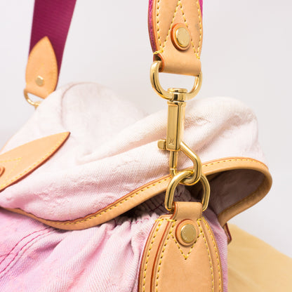 Louis-vuitton Sunshine Shoulder Bag Pink Denim