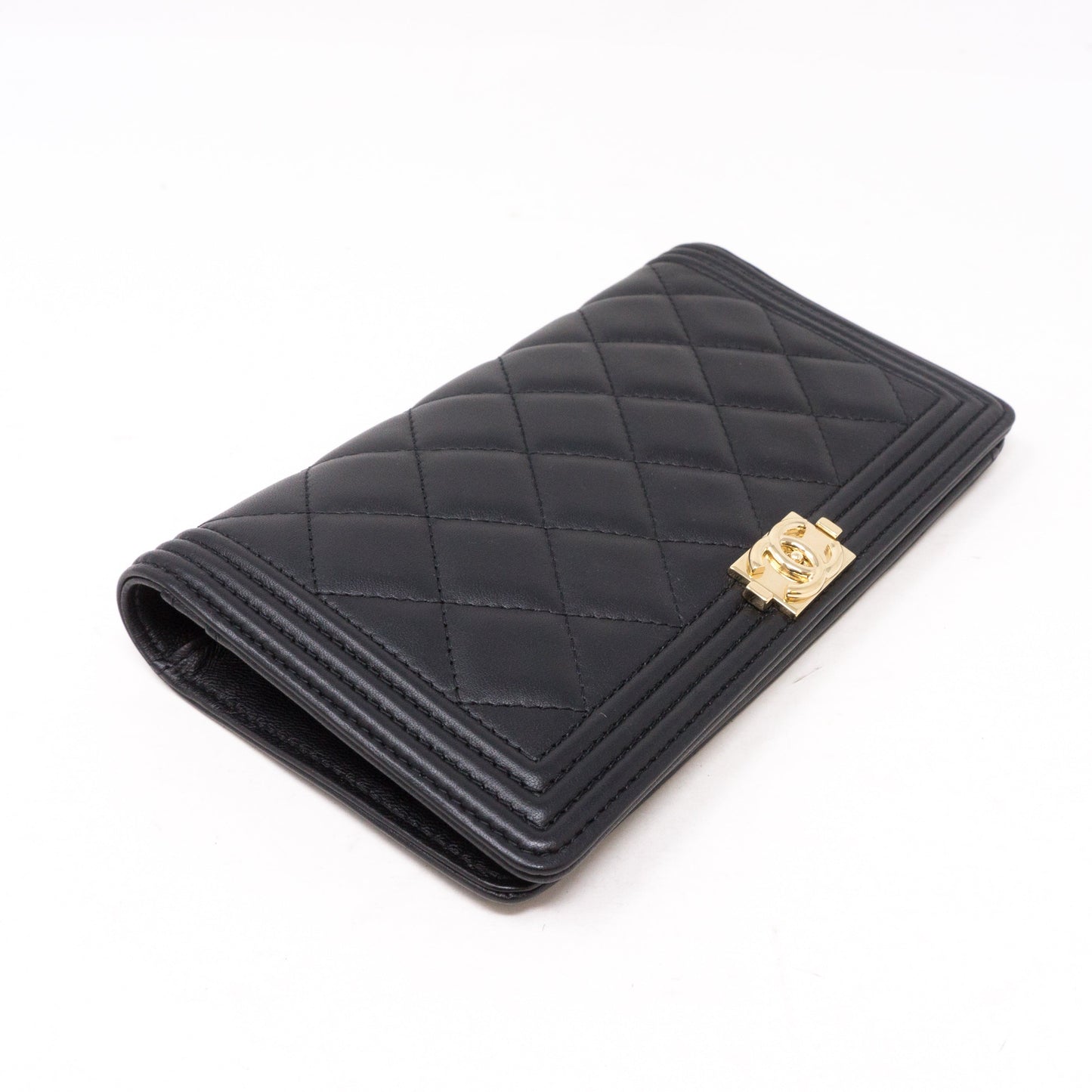 Boy Chanel Black Long Flap Wallet