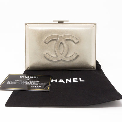 Evening Box Clutch Metallic Champagne