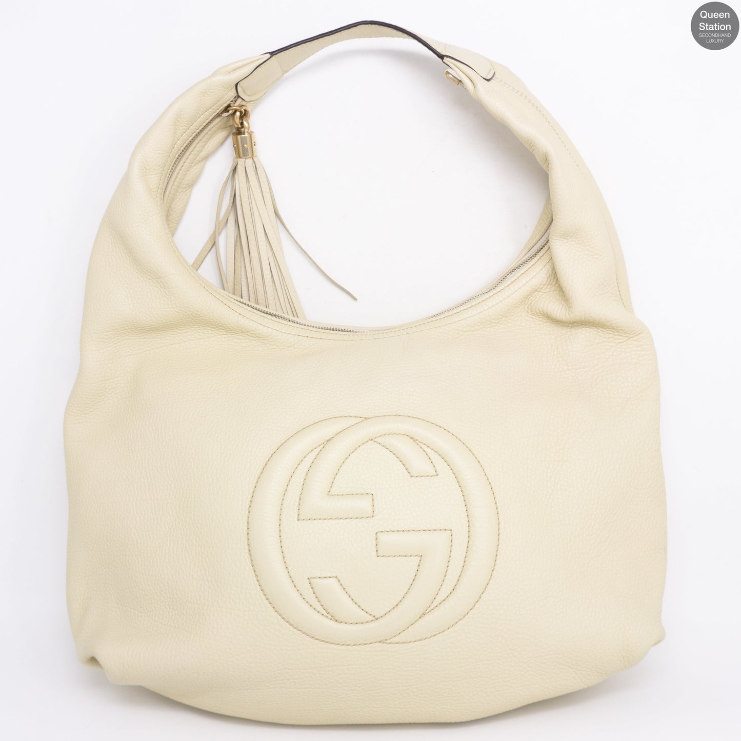 Soho Hobo Large White Leather