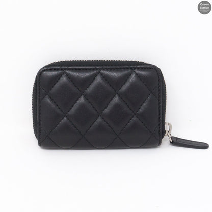 Classic Zipped Coin Purse Black