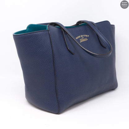 Swing Navy Blue Leather Handbag