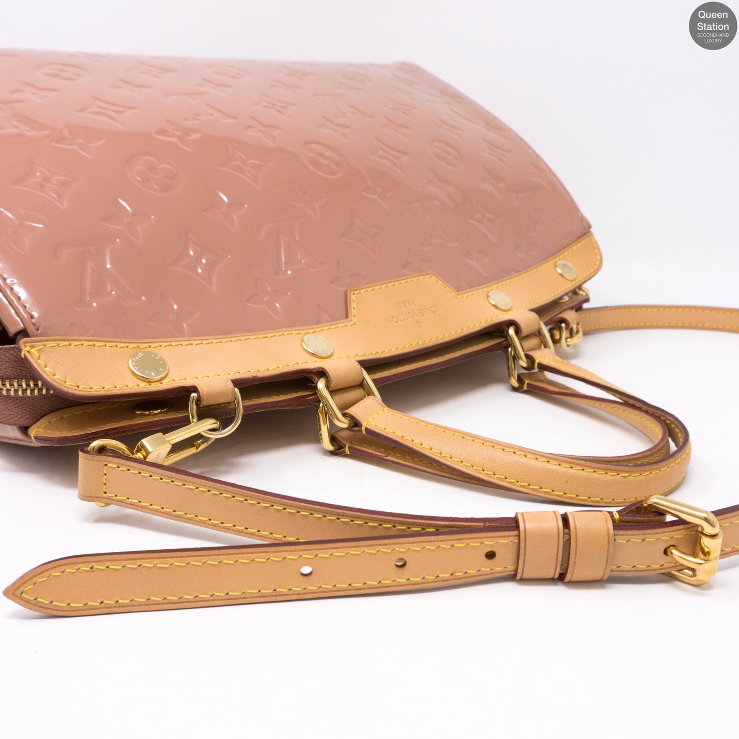 Louis-vuitton Brea MM Rose Vernis