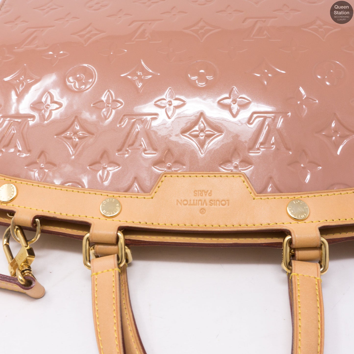 Louis-vuitton Brea MM Rose Vernis
