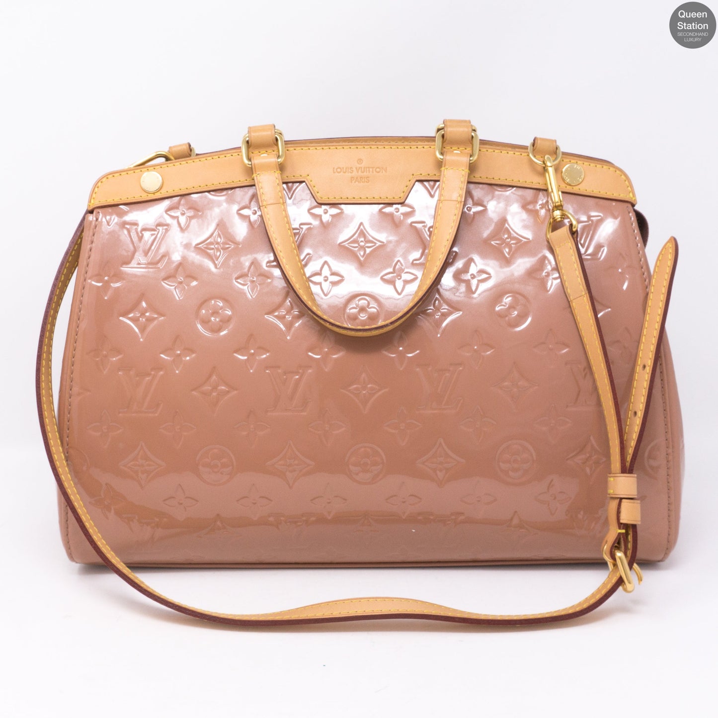 Louis-vuitton Brea MM Rose Vernis