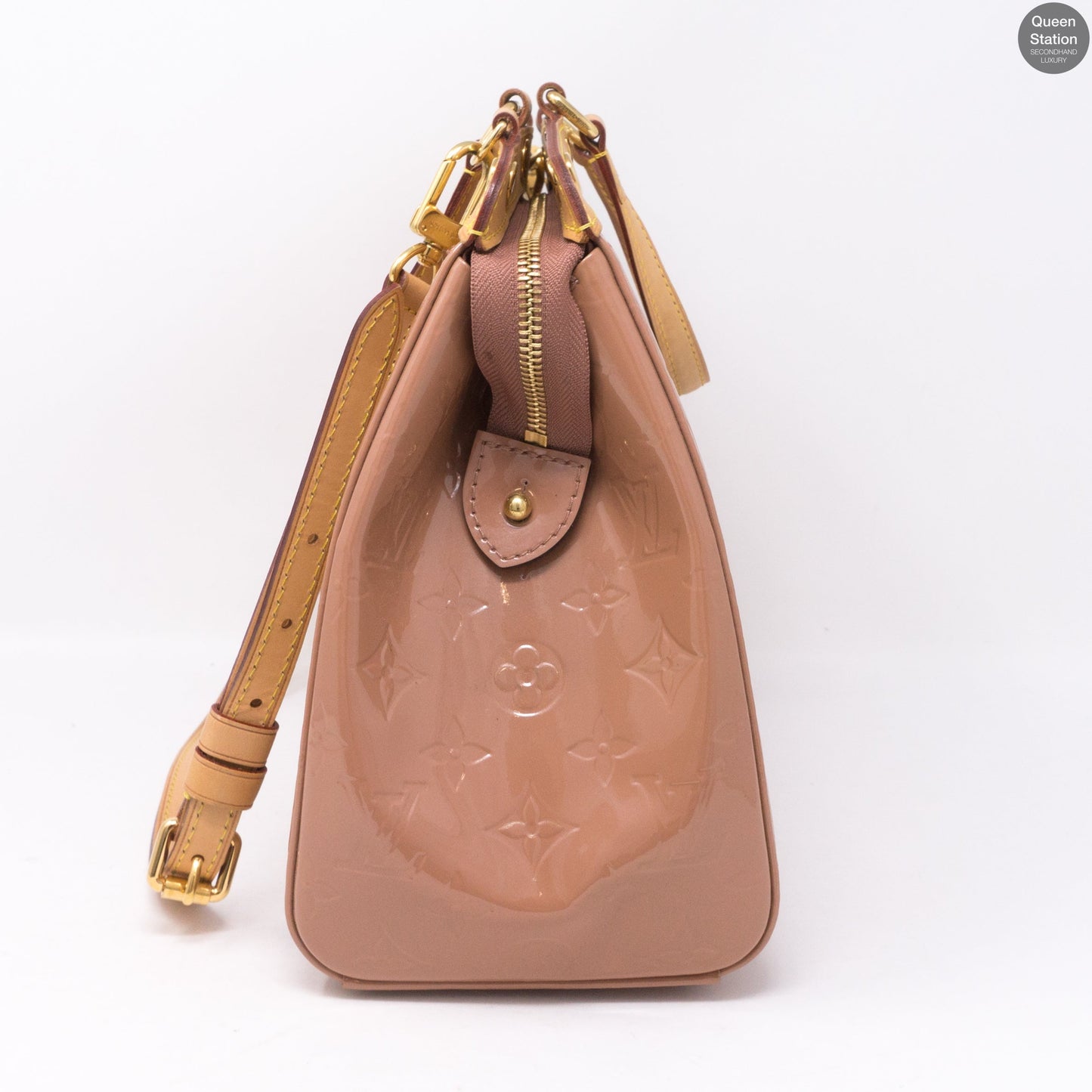 Louis-vuitton Brea MM Rose Vernis