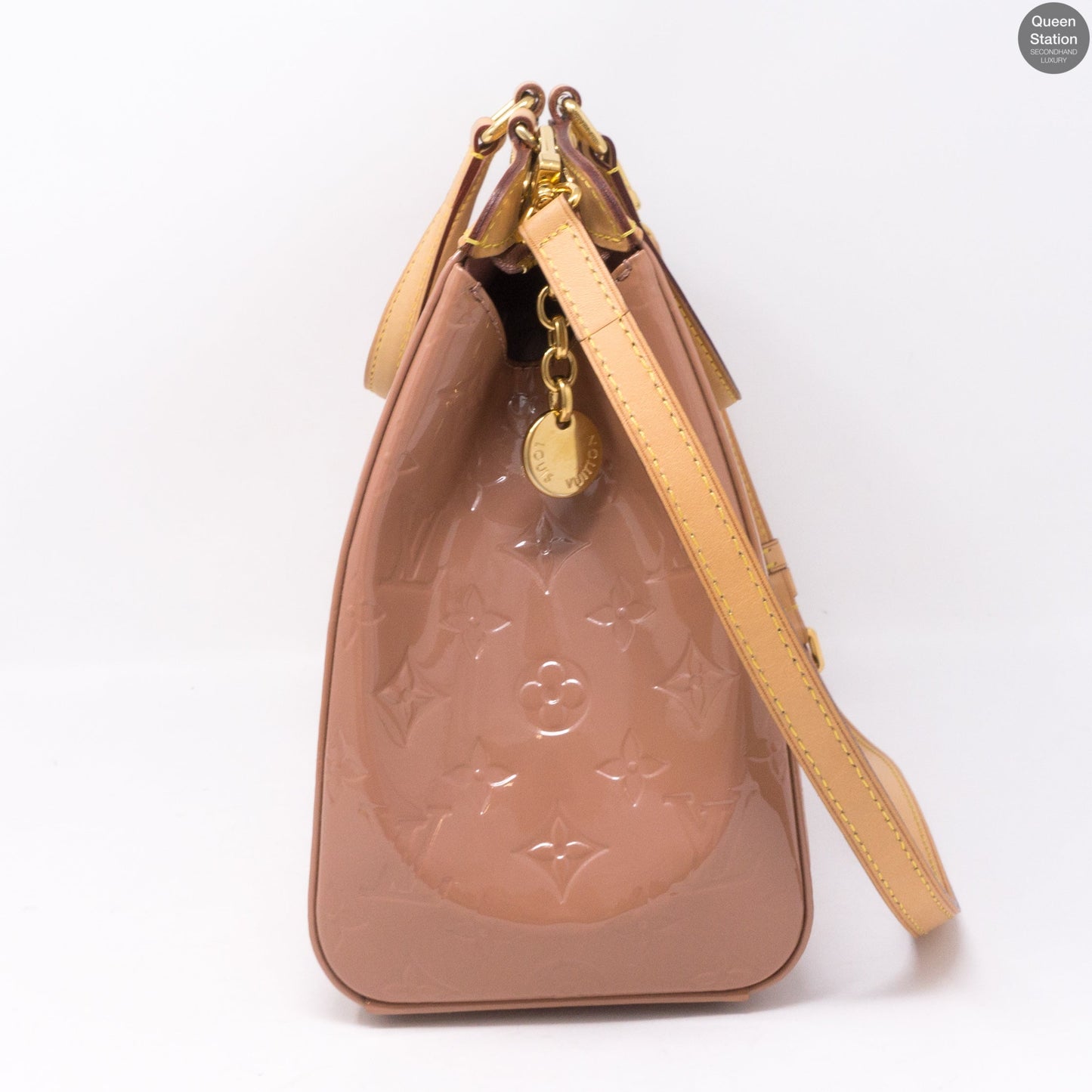 Louis-vuitton Brea MM Rose Vernis
