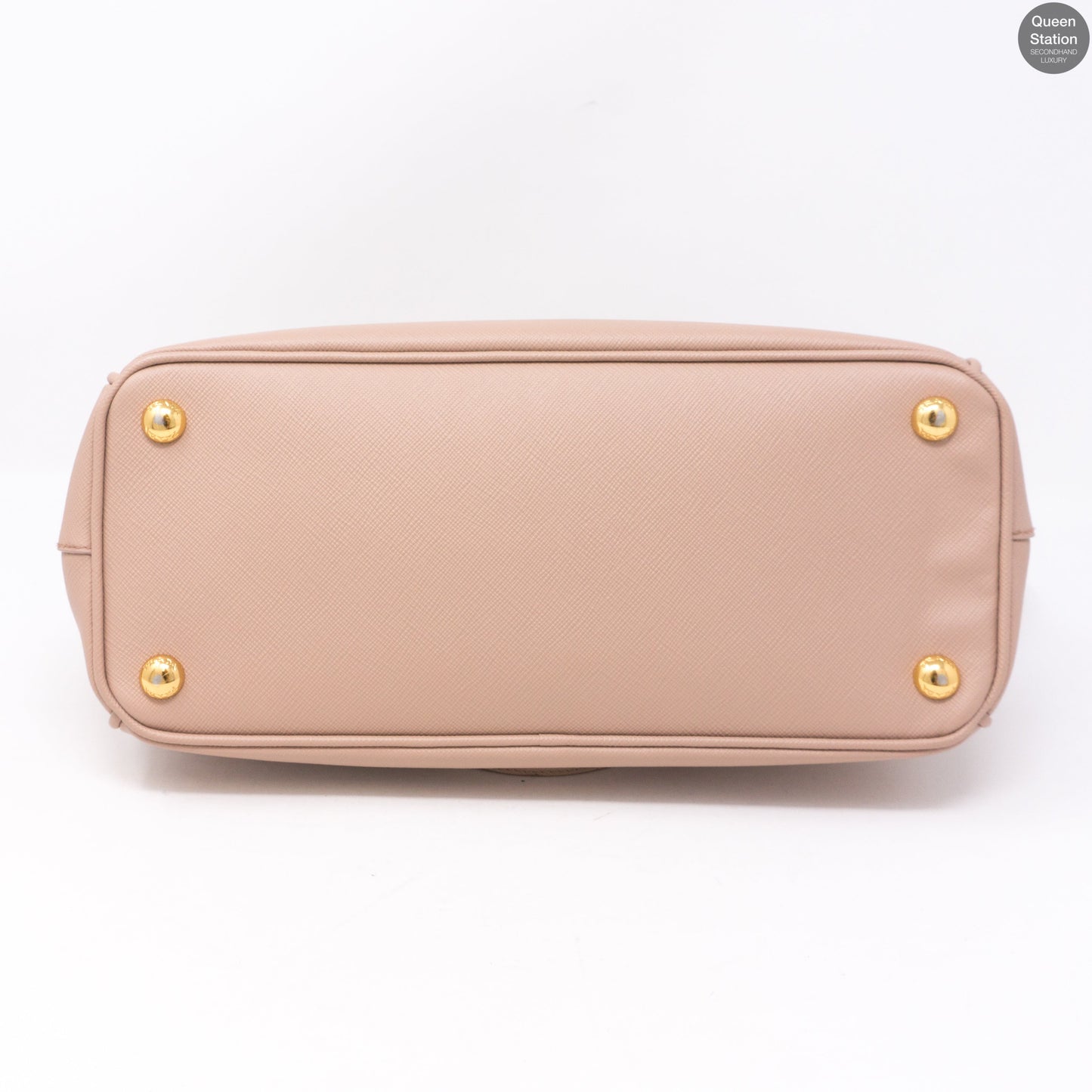 Saffiano Leather Double Zip Dusty Pink