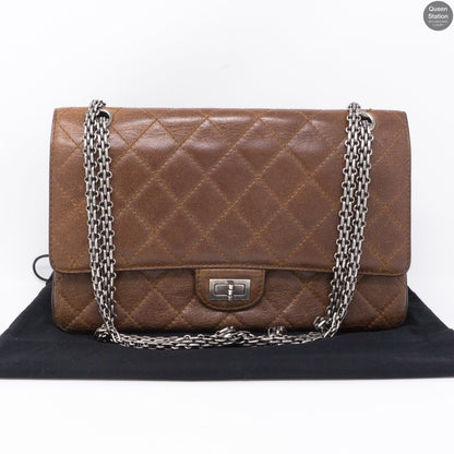 Reissue 2.55 226 Double Flap Bag Distressed Leather