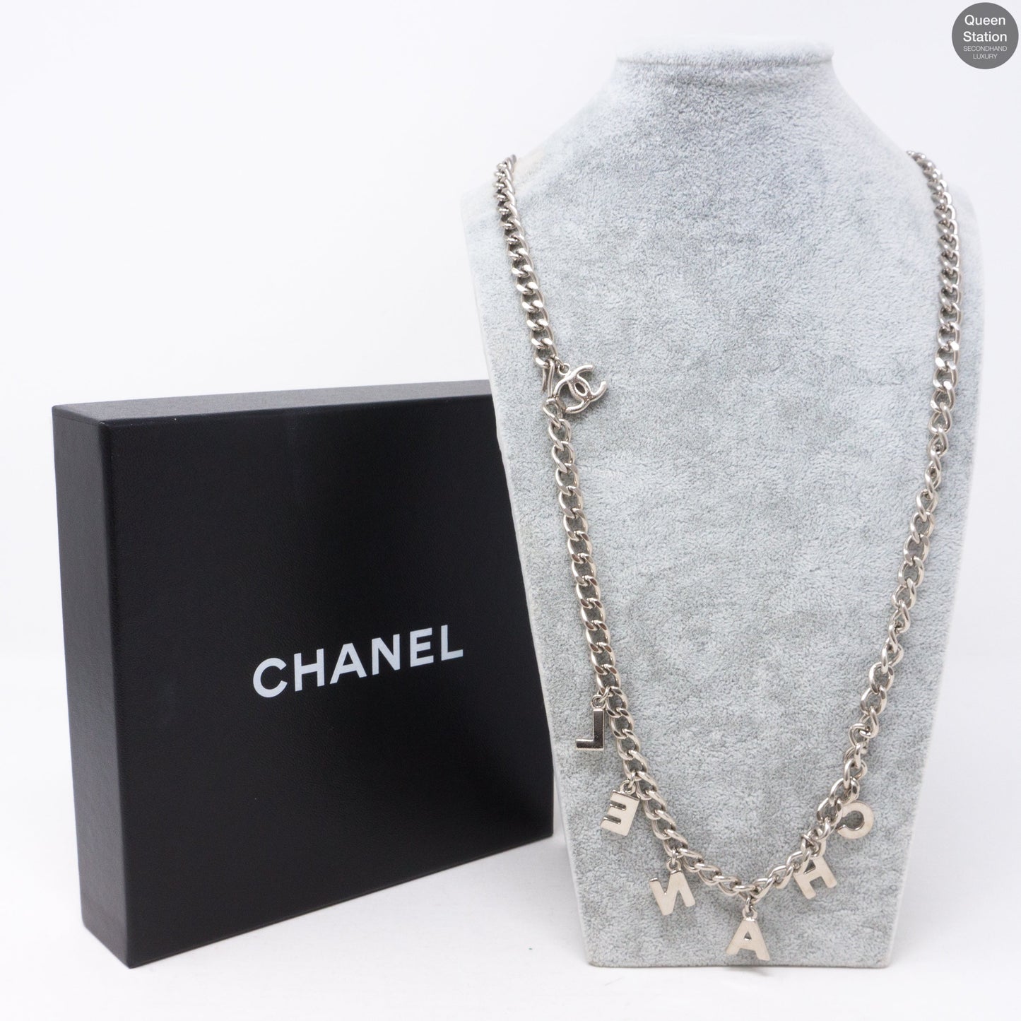CC Silver Chain Letters Belt & Necklace