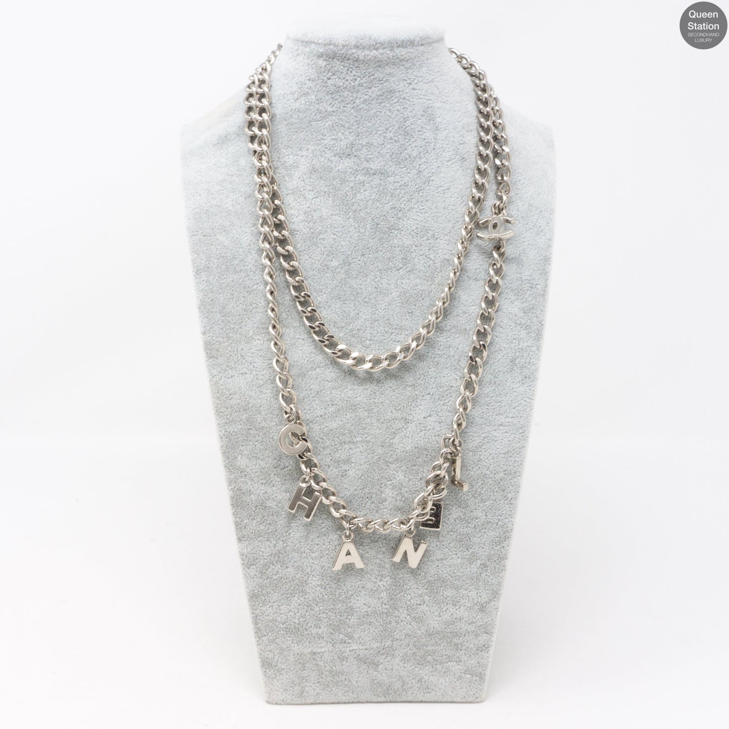 CC Silver Chain Letters Belt & Necklace
