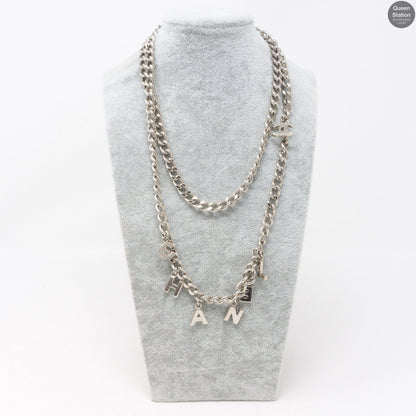 CC Silver Chain Letters Belt & Necklace
