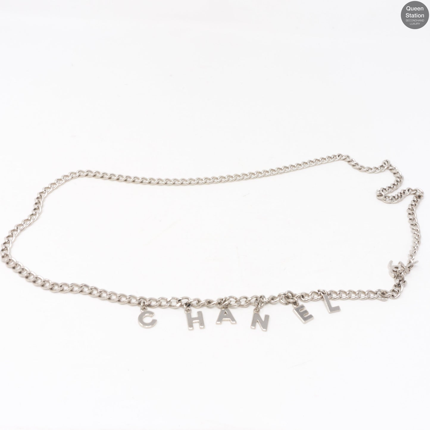 CC Silver Chain Letters Belt & Necklace