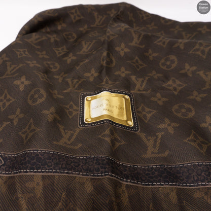 Louis-vuitton Monogram Silk Square Brown