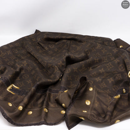 Louis-vuitton Monogram Silk Square Brown