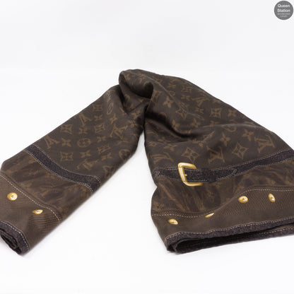 Louis-vuitton Monogram Silk Square Brown