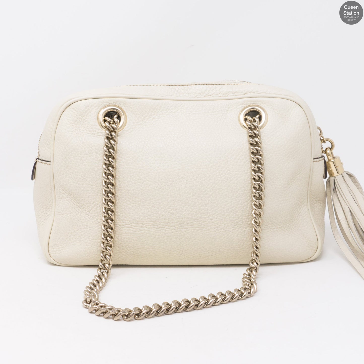Soho Double Chain White Leather