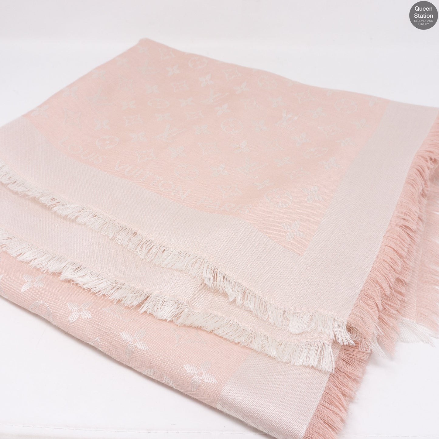 Louis-vuitton Rose Monogram Denim Shawl