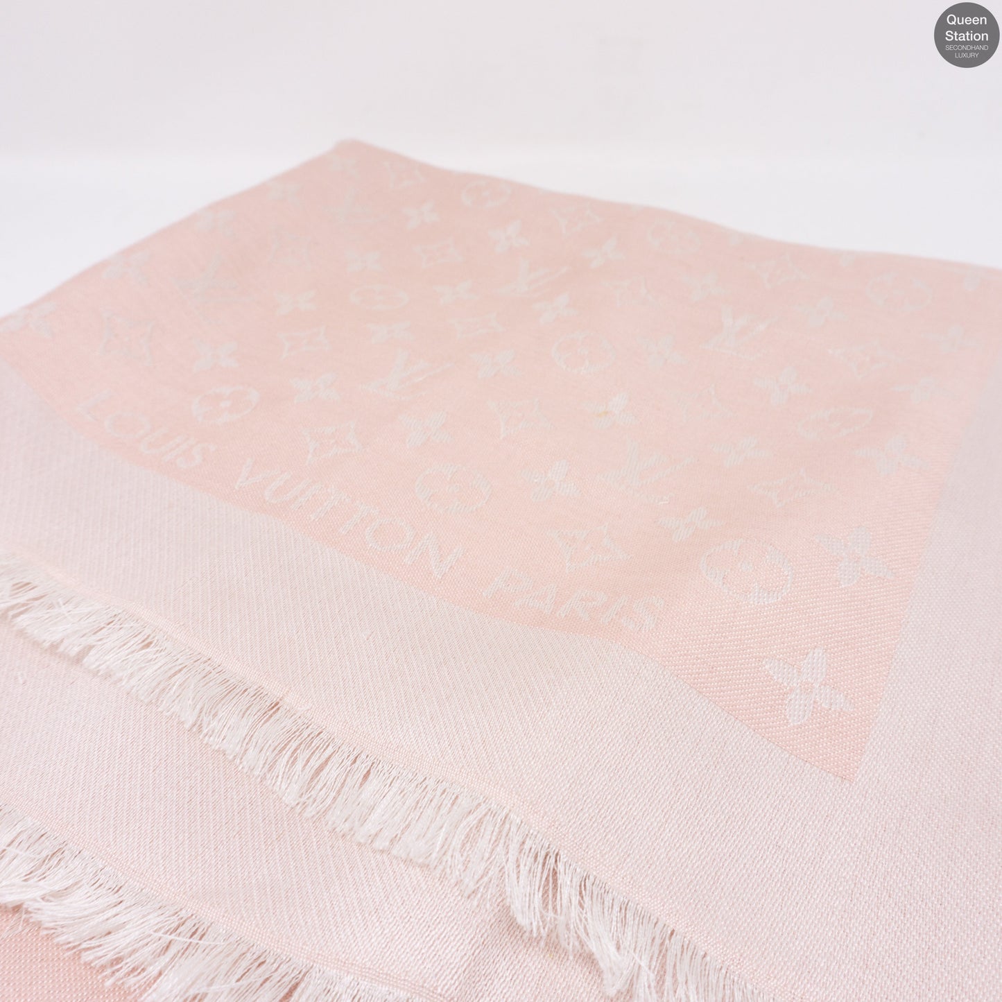 Louis-vuitton Rose Monogram Denim Shawl