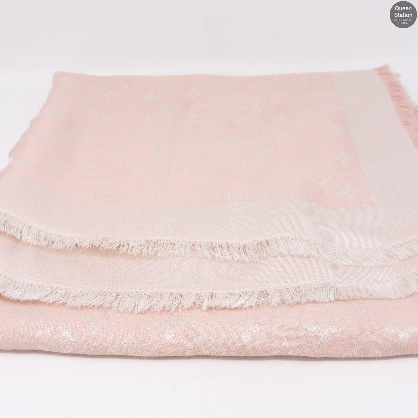 Louis-vuitton Rose Monogram Denim Shawl