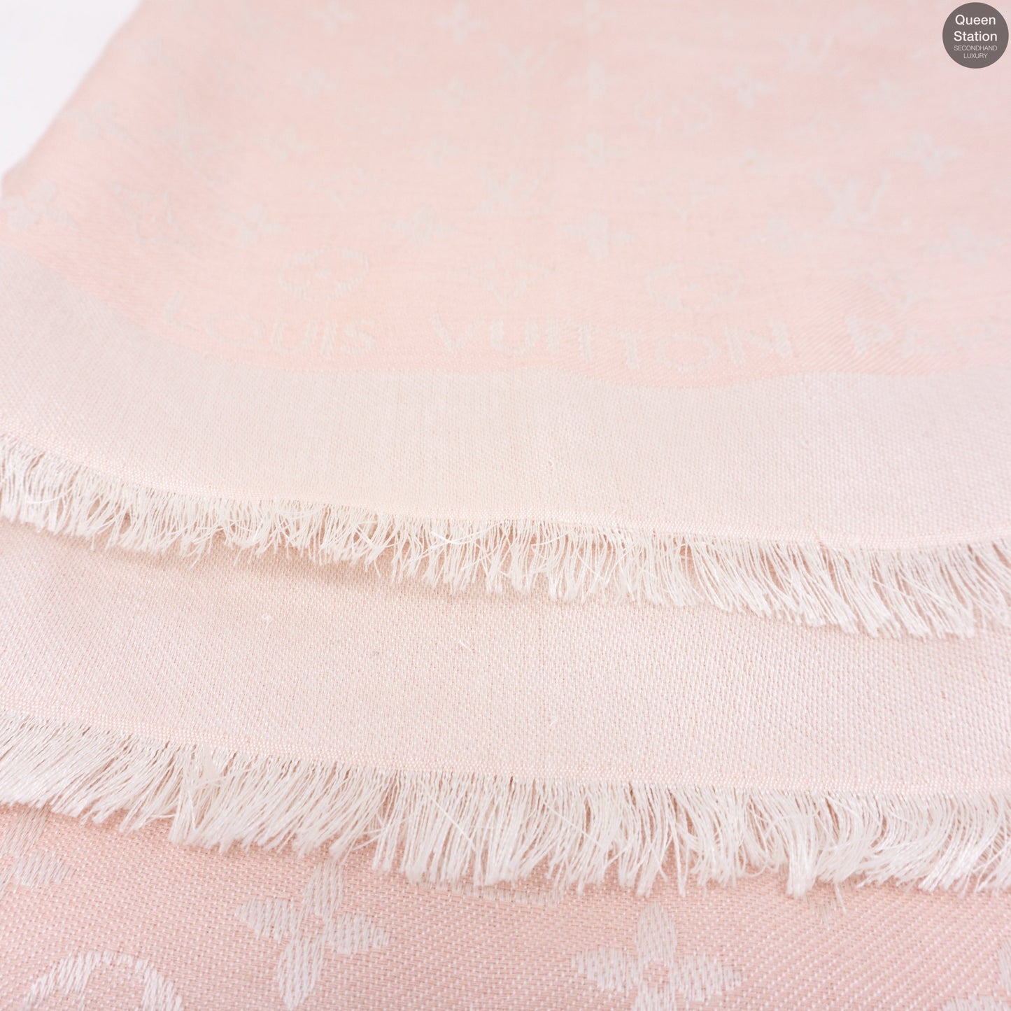 Louis-vuitton Rose Monogram Denim Shawl