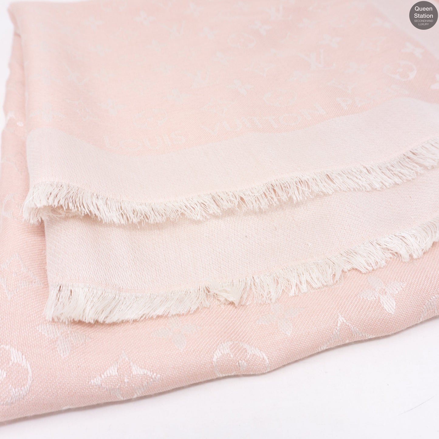 Louis-vuitton Rose Monogram Denim Shawl