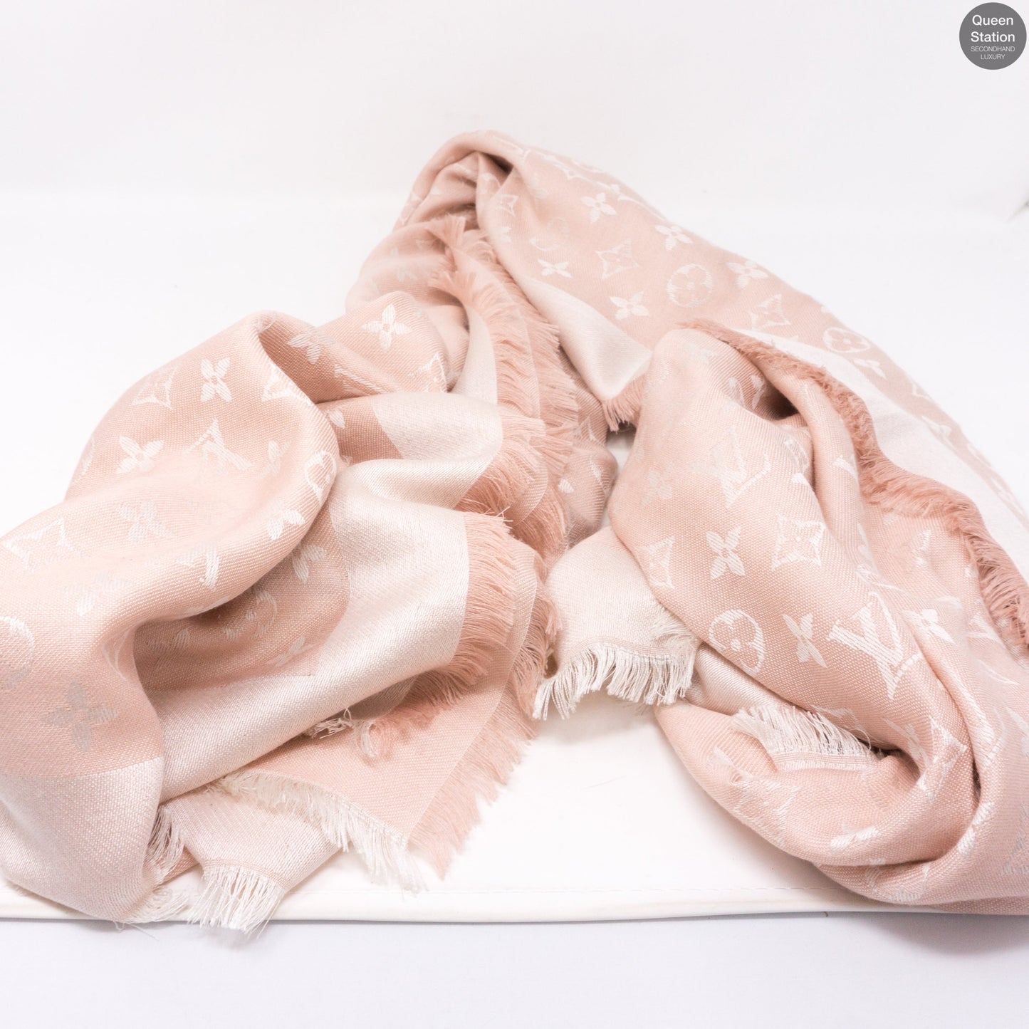 Louis-vuitton Rose Monogram Denim Shawl