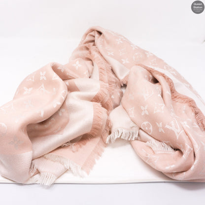 Louis-vuitton Rose Monogram Denim Shawl