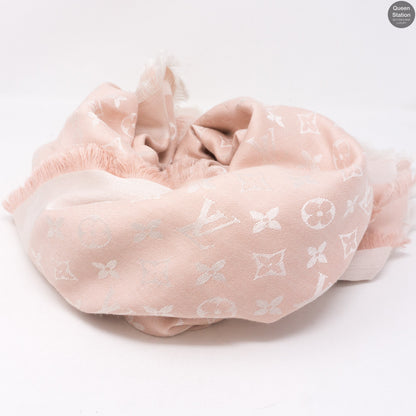 Louis-vuitton Rose Monogram Denim Shawl