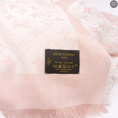 Louis-vuitton Rose Monogram Denim Shawl